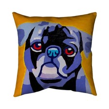 Begin Home Decor 5543-2626-AN85 26 x 26 in. Flash The Pug - Contemporary Dog ...