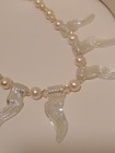 Vintage Murano Style Glass, Pearl 14K Necklace Earrings Set — photo 3