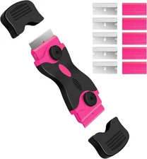 Razor Blade Scraper, Double Edged Razorblade Scraping Tool with 10 Pcs Razor Bla
