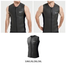 Wetsuit Top Sleeveless Vest Front Zip Wetsuit Keep Warm