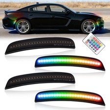 4x Rgb Led Side Marker Turn Signal Light For Dodge Charger 2015-2023 Multi-color