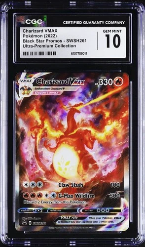 CGC 10 GEM MINT Charizard VMAX SWSH261 PROMO Ultra-Premium UPC Pokemon Card