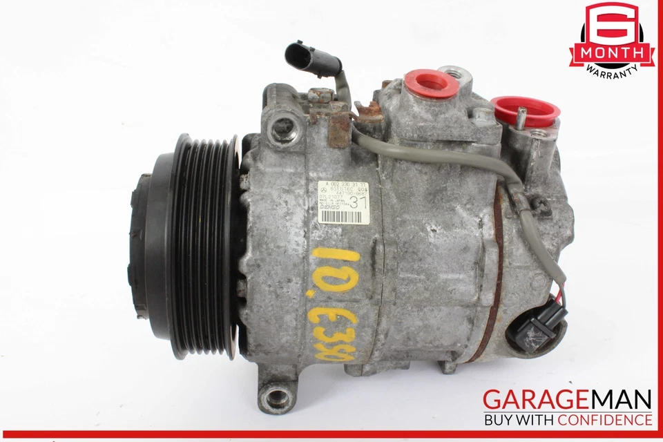 08-17 Mercedes W212 E350 A/C Air Conditioning Compressor 0022303111 OEM - Image 3 of 4