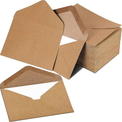Briefumschläge Aus Kraftpapier,(DIN C6-162 x 114 mm),für Briefe, Grußkarten, Ein