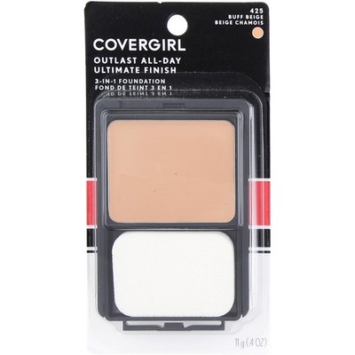 4 Pack CoverGirl Outlast All-Day Ultimate Finish 3-in-1 Foundation, Buff Beig...