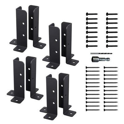 Verstellbare Metallzaunpfosten Klammern Set für Holzzaun Pergola Montage