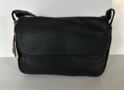 Vintage Marco Avane Black Pebbled Leather Crossbody Bag - New With Tags
