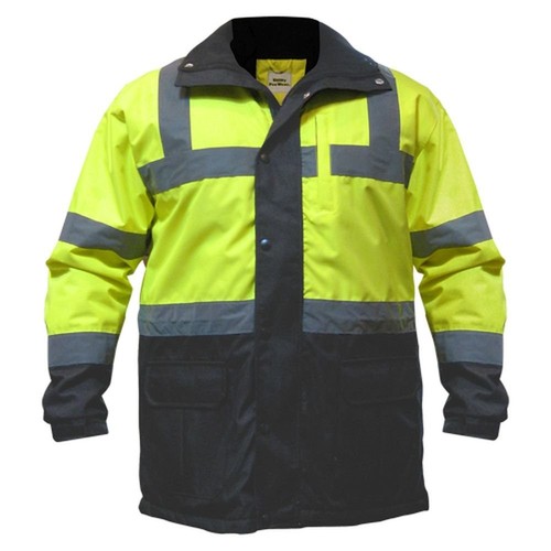 Utility Pro Nylon Quilted Hi-Vis Contractor Safety Jacket, 720 Yellow Hi/Vis Gre