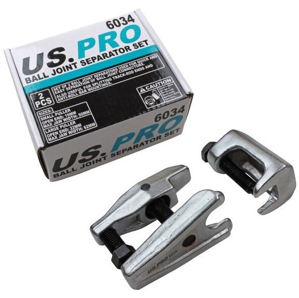 Us Pro Tools Ball Joint Splitter Set Track Rod End Seperator Drop Link Removal 6034 - Image 2