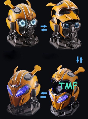 Killerbody 1:1 Transformer Bumblebee Voice Control Helmet Mask Wearable W/ Base - Picture 8 of 12