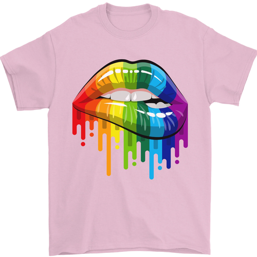 LGBT Bitten Rainbow Lip Gay Pride Day Mens T-Shirt 100% Cotton - Picture 9 of 104