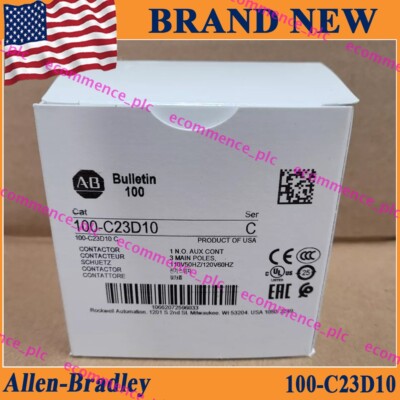 NEW PLC 100-C23D10 1PC US AB 100-C23D10 23 Amp 120VAC - Standard Contactor
