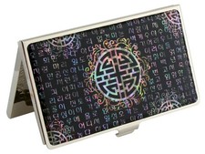 Mother of pearl Pocket Business Card ID Card Holder Credit Box Case Wallet Gift