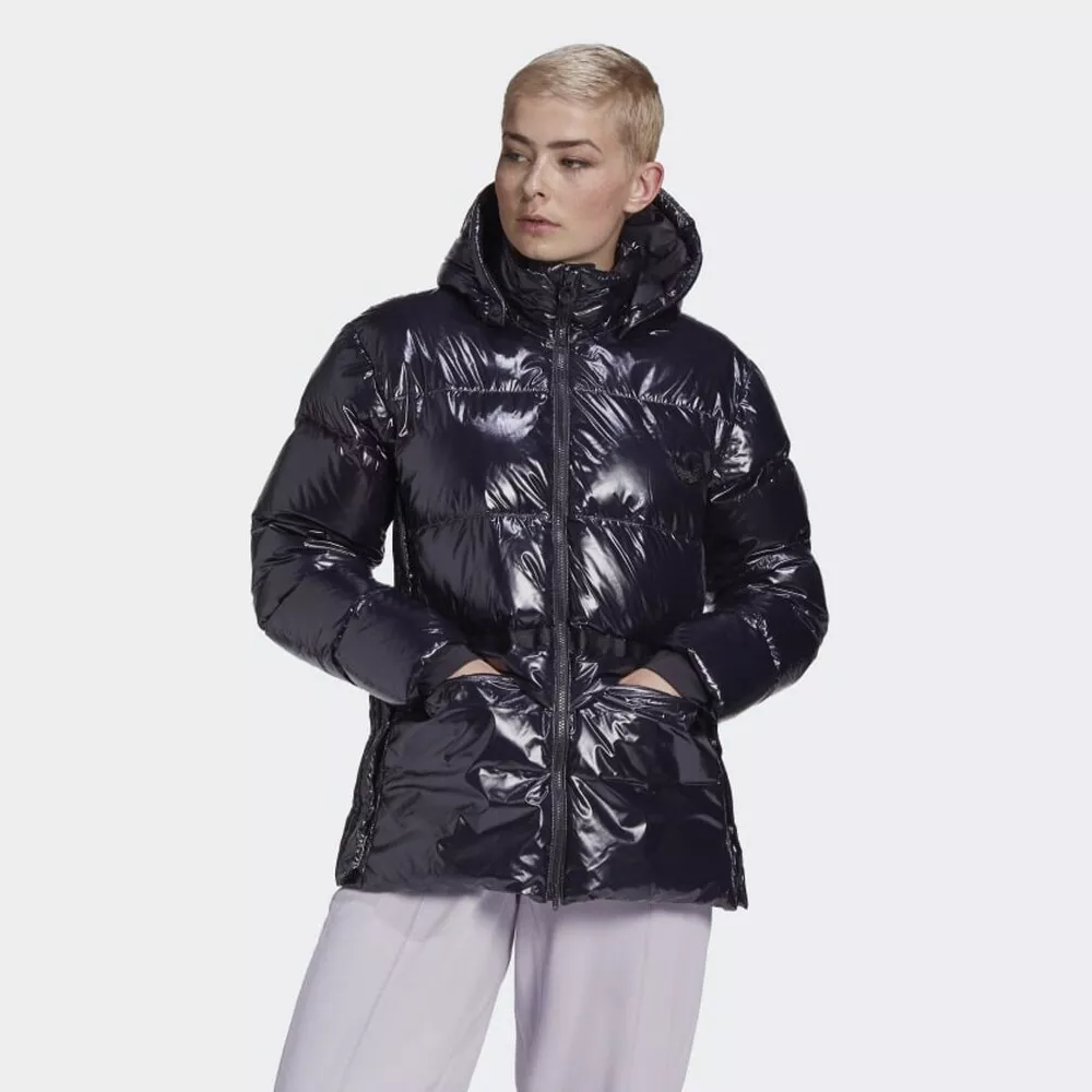 New Adidas Originals Womens GLOSSY A-SHAPE DOWN PUFFER JACKET GD2497 XS-L  TAKSE