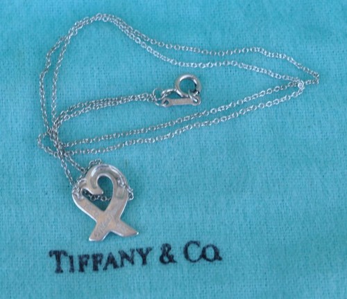 Tiffany & Co. Paloma Picasso Loving Heart Pendant & Necklace Sterling Silver - Picture 2 of 2