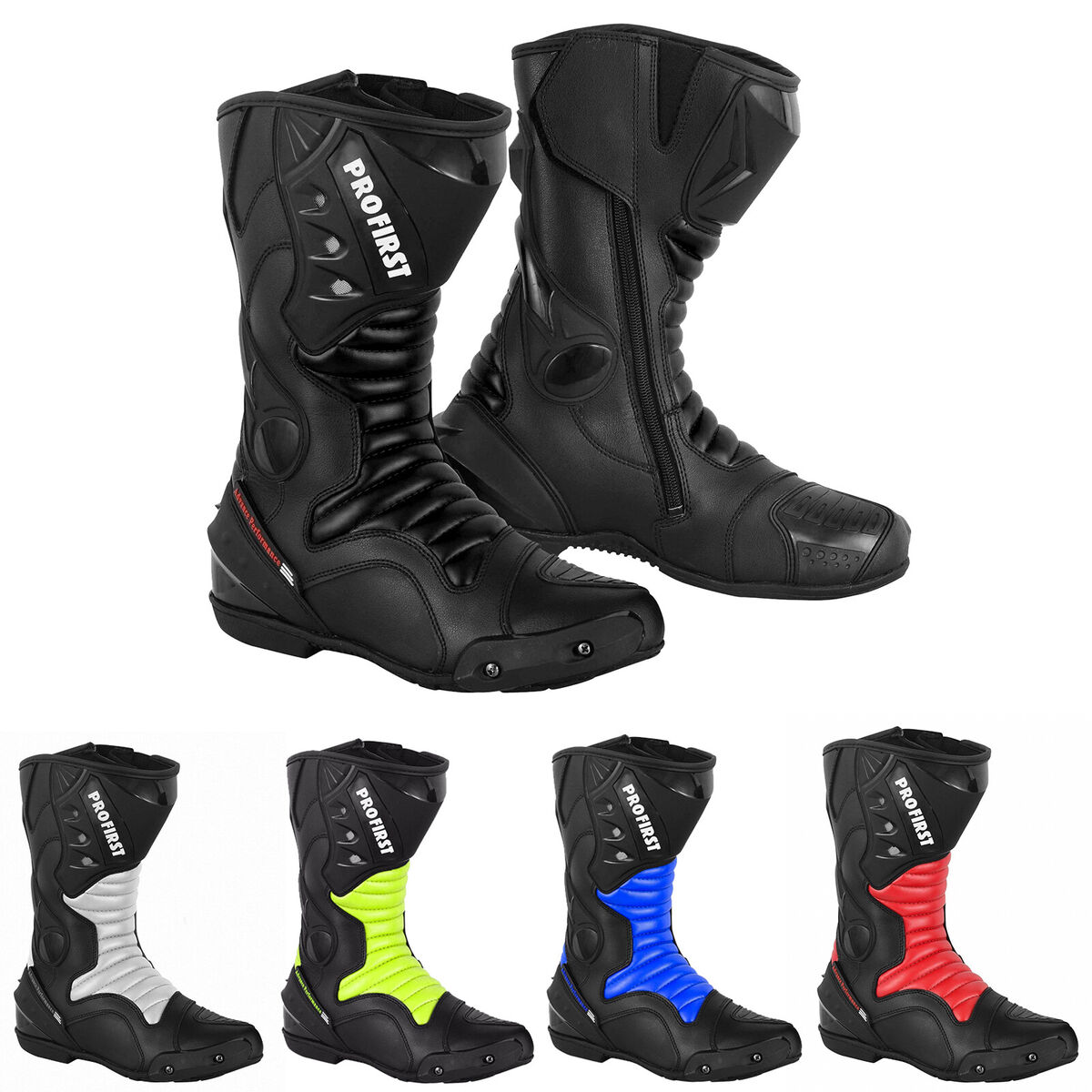 Motorbike Racing Leather Boots Waterproof CE Armoured Motorbike Racing Leather Boots Waterproof CE Armoured