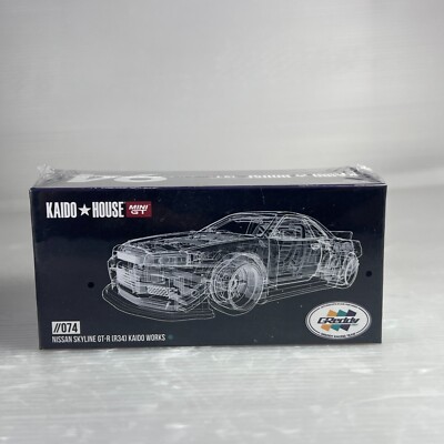 1/64 TSM Mini GT KAIDO Works GReddy V1 Nissan Skyline GTR R34 KHMG074
