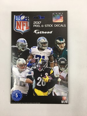 2017 NFL FATHEAD TRADEABLES DECALS UNOPENED PACK 5 DIFFERENT PER PACK.