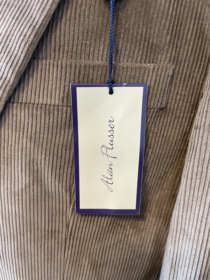 NWT Alan Flusser 42R Brown Corduroy 100% Cotton 2Btn Blazer Sport Coat Jacket - Image 4 of 4