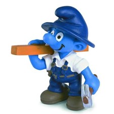 20471 Carpenter Smurf RETIRED Smurfs Schleich Puffo Schtroumpf Schlümpf rare toy