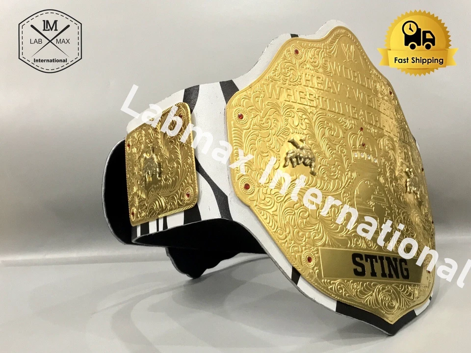 Пояс чемпиона мира в супертяжелом весе Tribute To Iconic Sting Big Gold 2 мм латунь - Изображение 2 из 4