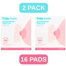 Frida Mom Cooling Hydrogel Nipple Pads for Nursing Relief – 16 ct (2-Pack)