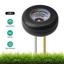 Soil PH Meter Metal Dual Probe Mode Moisture Sensor Detector Fertility Analyzer