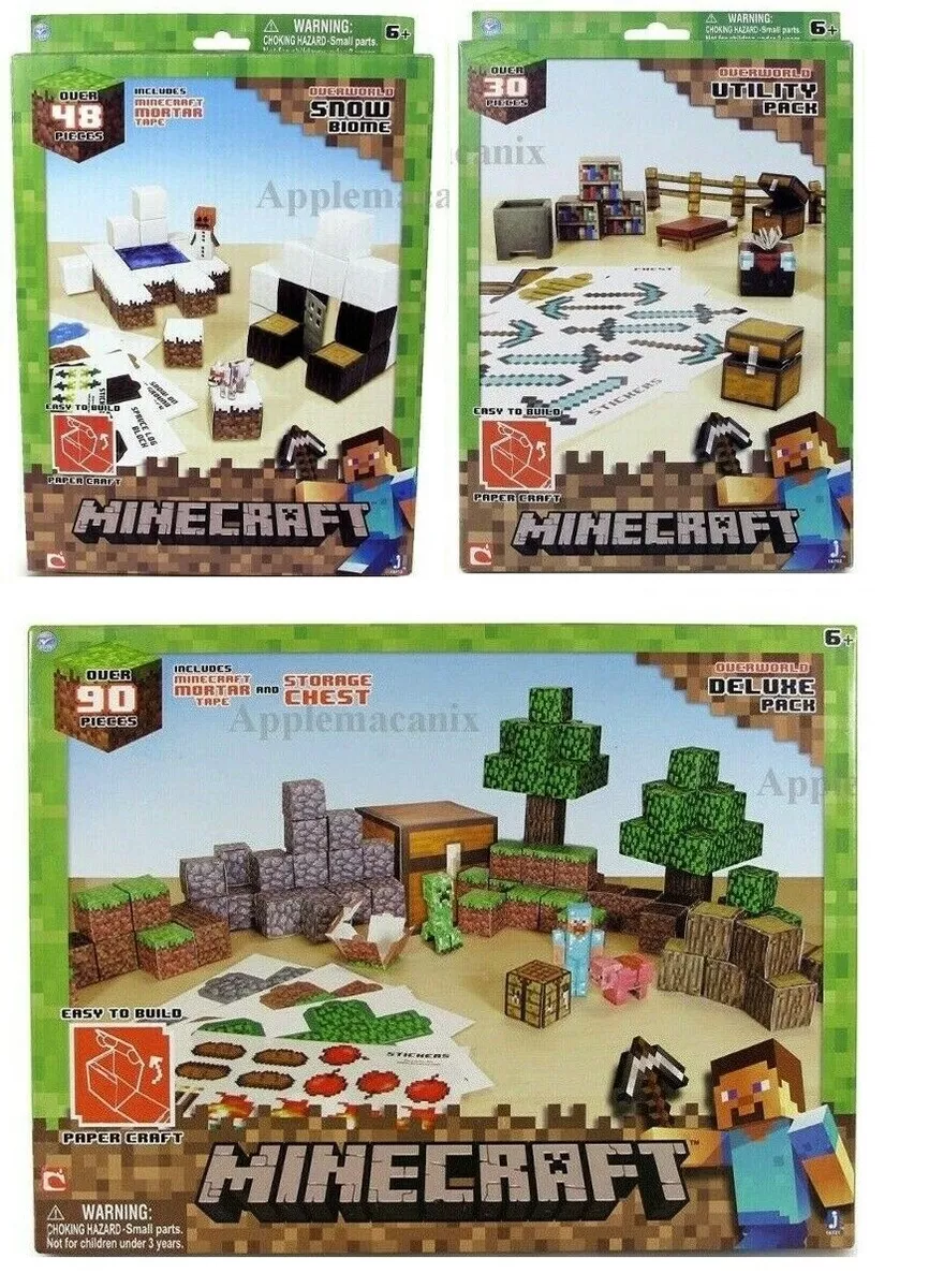 Minecraft Papercraft Overworld Minecraft Pack Build Set