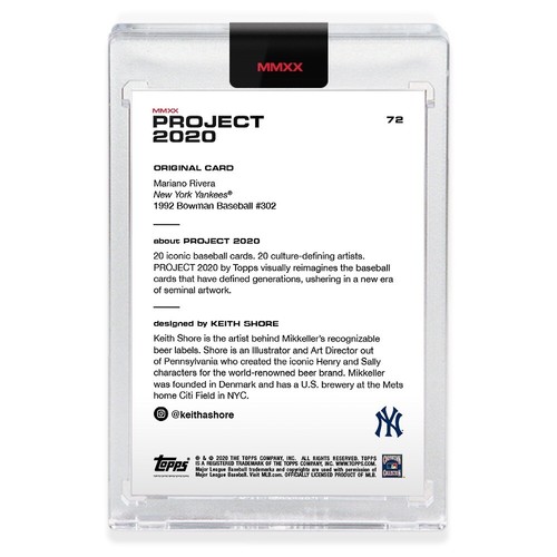 Topps Project 2020 Mariano Rivera # 72 1992 Baseball 302 RC SP - Keith Shore - Foto 2 di 5