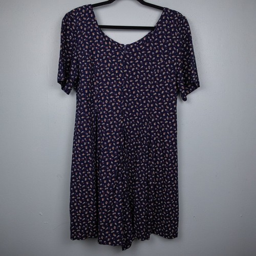 90s All that Jazz ditzy floral navy romper-11/12 (M)