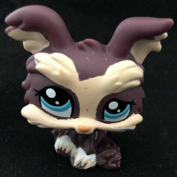 LPS Littlest Pet Shop Yorkie Yorkshire Terrier Dog Puppy 1473 Purple