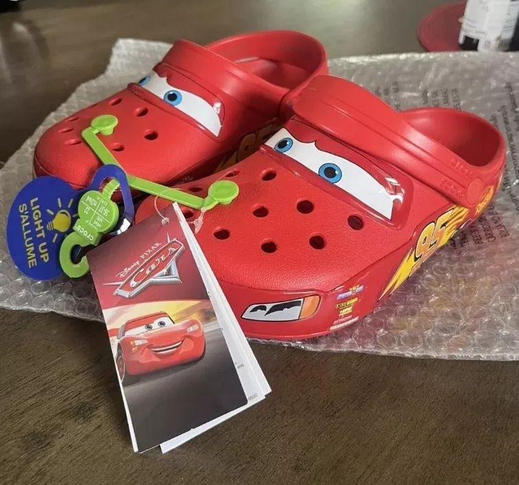 Authentic Lightning McQueen Light Up Crocs Adult 13M *1ST RELEASE SOLD OUT!*