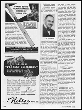 1946 L R Nelson Co. Peoria Illinois "Perfect Clinching" Hose Couplings Print Ad