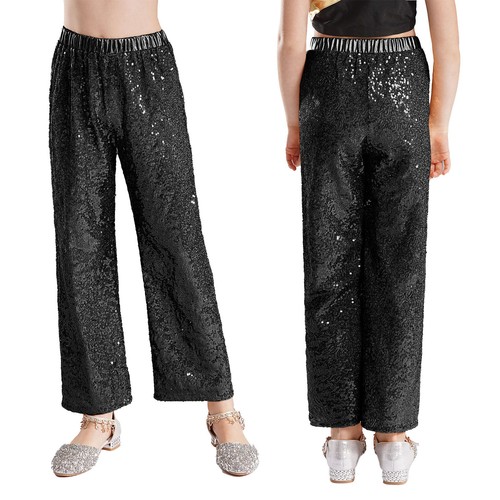 Kids Girls Dance Show Pants Party Trousers Ballet Bottoms Jazz Sweatpants Loose - Picture 33 of 87