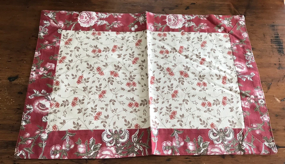 Victorian Heart Brand India 4 Place Mats 4 Napkins NEW Floral Regency Cotton - Image 4 of 4