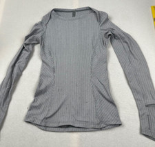 Lululemon Silver Activewear Long Sleeve Sweater Sz 2