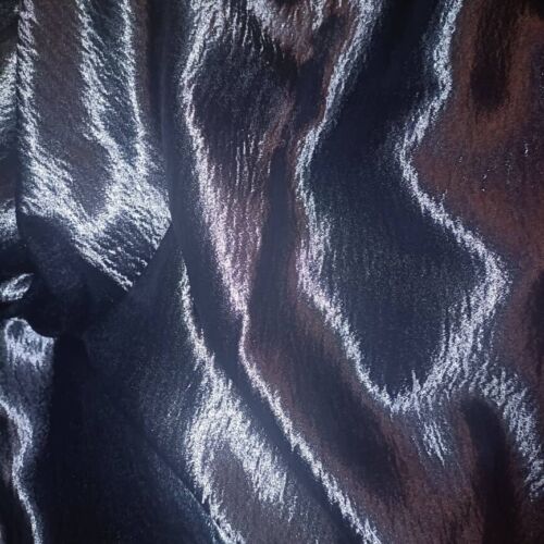 1m Crinkle Effect Satin Fabric Burgundy Wine Colour 58" Dressmaking Lining - Picture 4 of 6