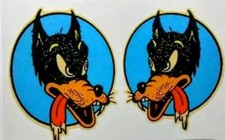 4-PACK JERRY GARCIA LONE WOLF HOT ROD  RAT FINK MOTORCYCLES TOOLS GUNS STICKERS