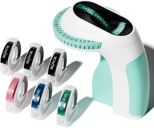 DYMO Omega Präge Beschriftungsgerät Schriftband 9mm 3D Embossing Label Maker - Bild 17 von 26