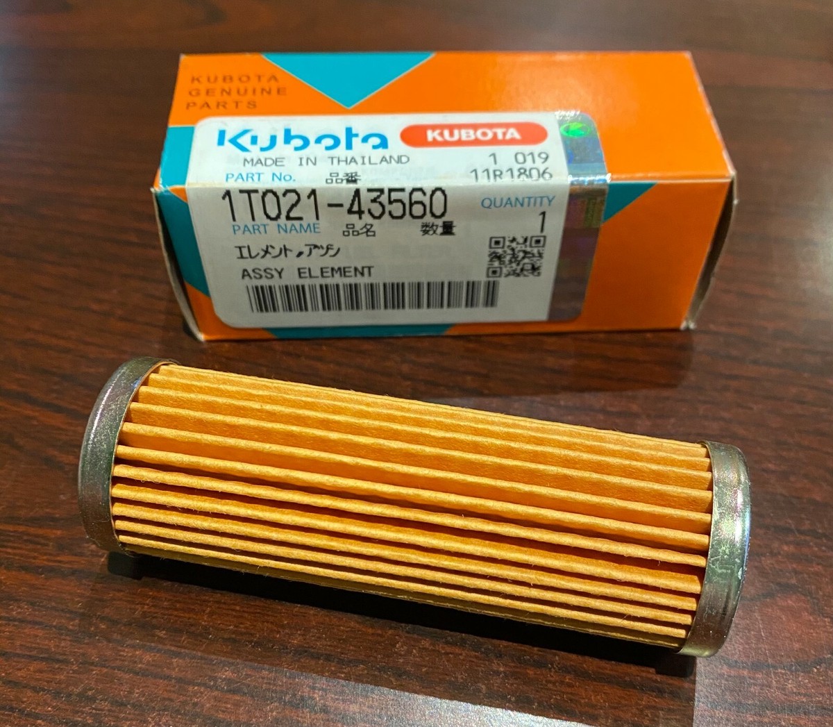 NEW GENUINE KUBOTA FUEL FILTER 1T021-43560 GRASSHOPPER 101000
