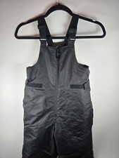 Swiss Tech Youth 7/8 Medium Snow Bib Overalls Black Zipper Insulated