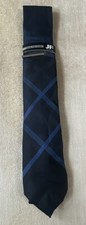 Men  s J Ferrar Navy Blue One Size Polyester Necktie NWT