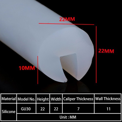 U-förmige Silikon-Dichtung Kantenschutzprofil hitzebeständig für Glas/Metall - Picture 39 of 77
