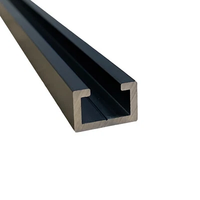 2er Set 1m M8 C-Profil Black Edition, Aluminium C-Profil schwarz für M8 Schraube - Bild 1 von 3