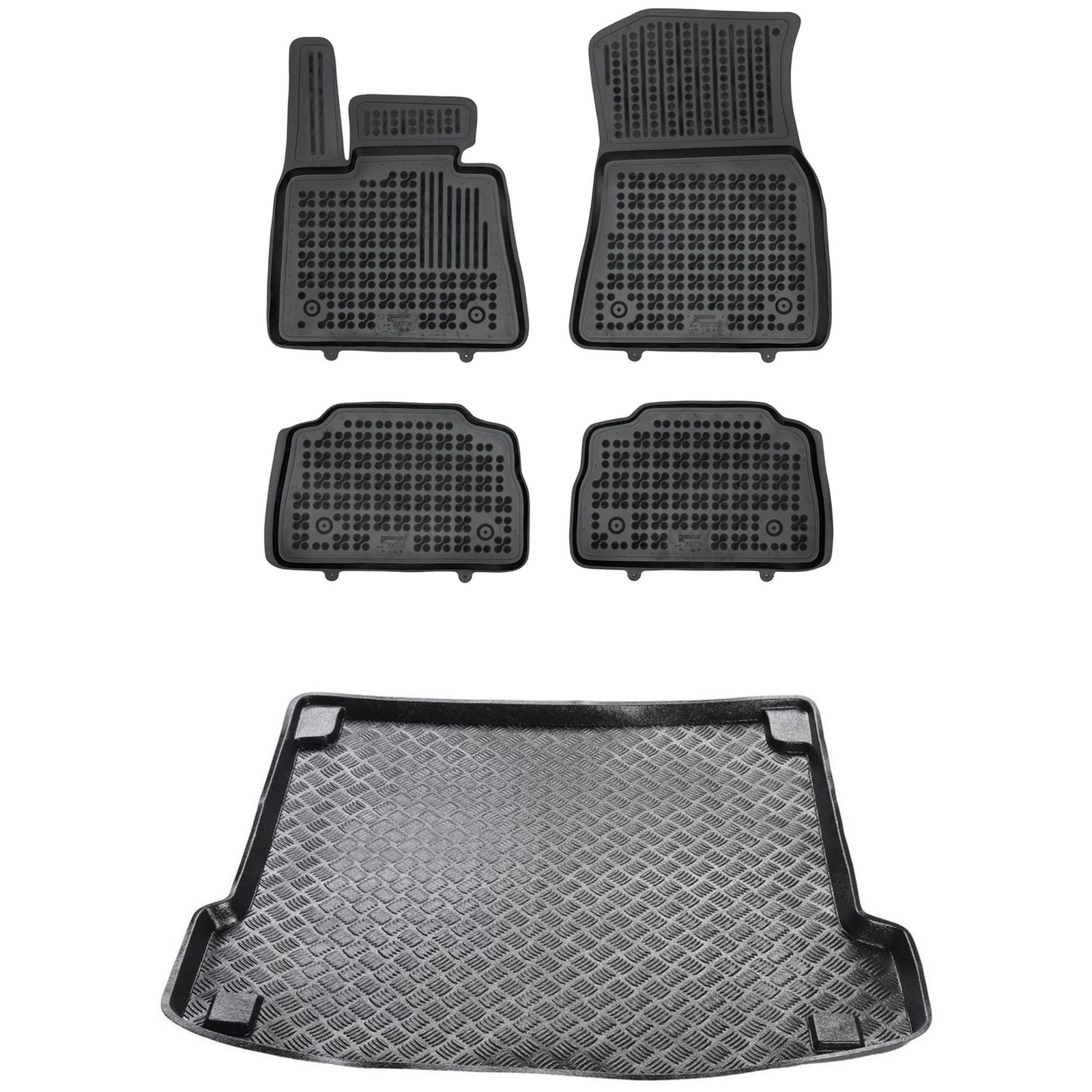 Tapis de coffre PE et tapis de sol pour BMW X6 G06 en noir protecteur