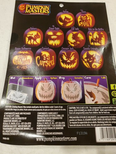 PUMPKIN MASTERS PUMPKIN CARVING KIT INCLUDES 10 PATTERNS AND TOOLS : PACK OF 5 - 第 3/3 張圖片
