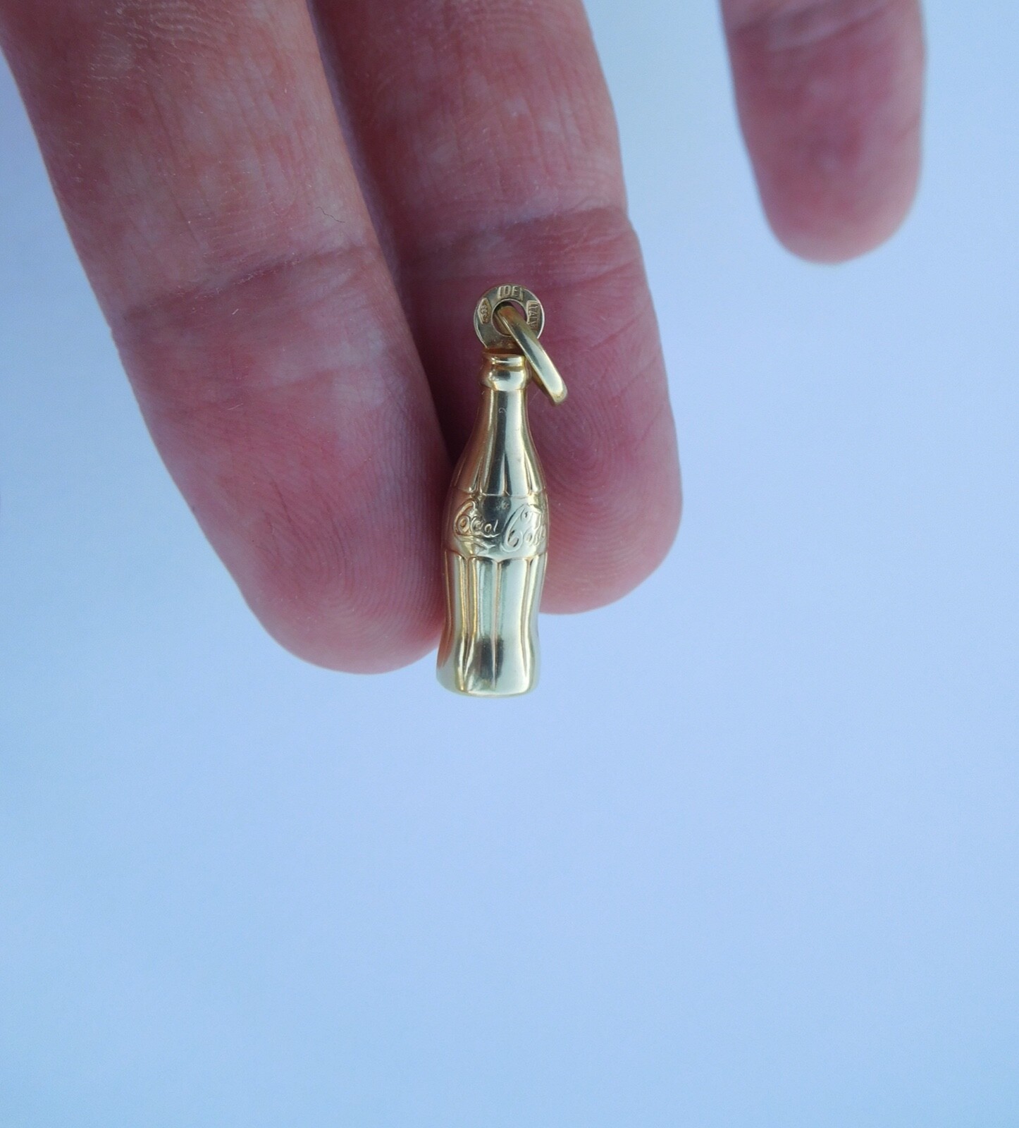 Rare Vintage Original Italian 585 14K Gold Cast Coca … Gem