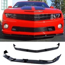 For 2010-2012 Camaro V6 Sln Add On Urethane Front Bumper Lip Body Kit