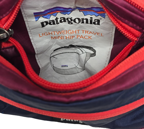 Neu ohne Etikett Patagonia leichte Reise Mini Hüfttasche marineblau PINK Freizeit OUTDOOR - Bild 6 von 7