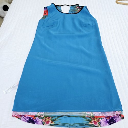 YUMI Stunning Slinky Summer Tropical Quality Dress Vibrant SIZE 10 Toucan Print - Picture 7 of 14